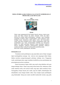 media pembelajaran sebagai alat bantu - BDK Medan