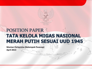 position paper tata kelola migas nasional merah putih sesuai uud