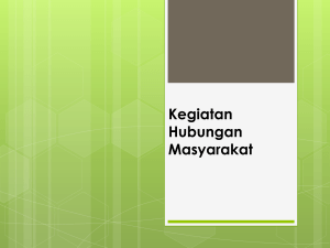 Kegiatan Hubungan Masyarakat