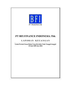 PT BFI FINANCE INDONESIA Tbk