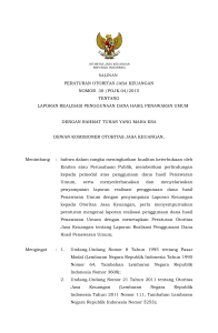 8. POJK 30-2015 tentang Laporan Realisasi Penggunaan Dana