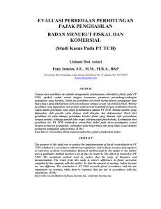 EVALUASI PERBEDAAN PERHITUNGAN PAJAK PENGHASILAN