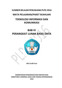 bab iv perangkat lunak basis data