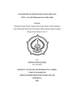 ANALISIS PESAN DAK INSYA ALLAH (M S Diajukan Kepada Institut