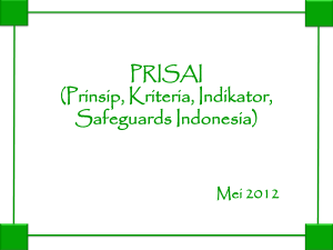 PRISAI (Prinsip, Kriteria, Indikator, Safeguards Indonesia)