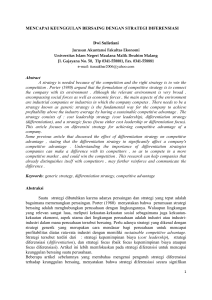 MENCAPAI KEUNGGULAN BERSAING DENGAN STRATEGI