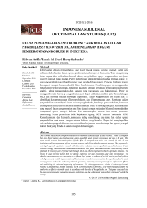 indonesian journal of criminal law studies (ijcls)