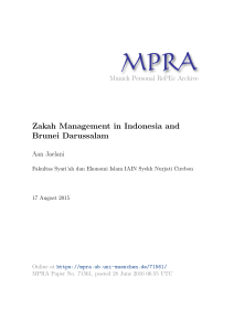 Zakah Management in Indonesia and Brunei Darussalam