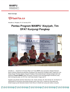 Pantau Program MAMPU `Aisyiyah, Tim DFAT Kunjungi Pangkep