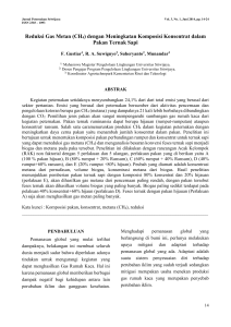 Reduksi Gas Metan (CH4) dengan Meningkatan - E