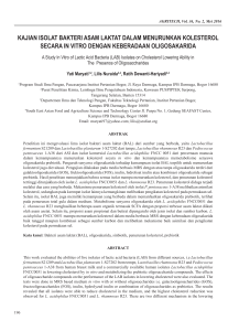kajian isolat bakteri asam laktat dalam menurunkan