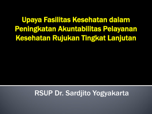 RSUP Dr. Sardjito Yogyakarta Upaya Fasilitas Kesehatan