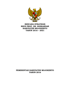 rencana strategis rsud prof. dr. soekandar kabupaten mojokerto