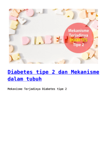 Diabetes tipe 2 dan Mekanisme dalam tubuh