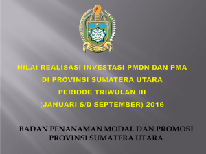 badan penanaman modal dan promosi provinsi sumatera utara