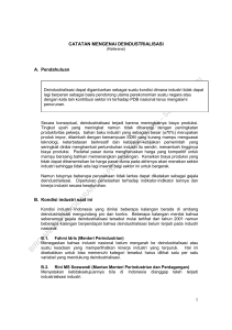 07-REF-BAN-II-2009 Catatan mengenai Deindustrialisasi