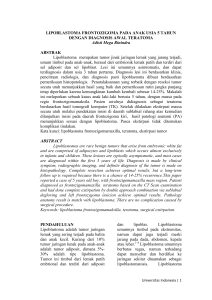 LIPOBLASTOMA FRONTOZIGOMA PADA ANAK USIA 5 TAHUN