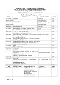 Conference Program and Schedule