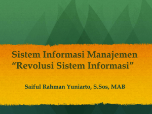 Revolusi Sistem Informasi