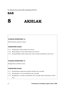 Dr. Marzuki, M.Ag. Buku PAI SMP - 8 Akhlak Bab 8