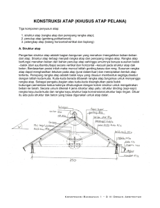 konstruksi atap (khusus atap pelana)