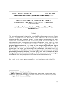 Indonesian Journal of Agricultural Economics (IJAE)