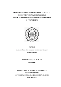 pengembangan sistem pendukung keputusan dengan metode