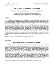 2088-3137 ANALISIS MASSA AIR DI PERAIRAN MALUKU