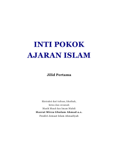 inti pokok ajaran islam