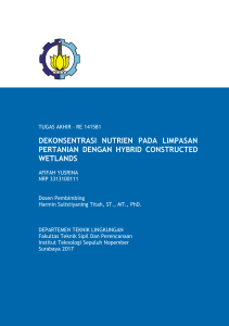 dekonsentrasi nutrien pada limpasan pertanian dengan hybrid