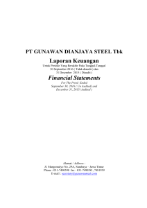 Laporan Keuangan Financial Statements