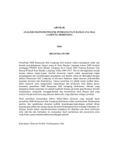 ABSTRAK ANALISIS EKONOMI POLITIK PEMBANGUNAN