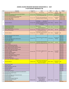 JADWAL SELEKSI PROGRAM BEASISWA