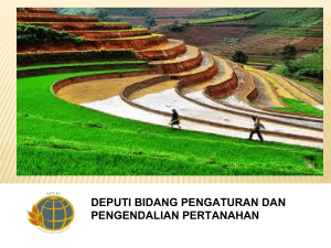 deputi bidang pengaturan dan pengendalian pertanahan