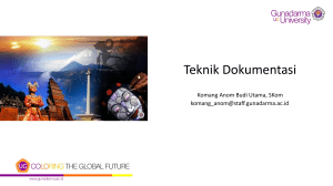 Teknik Dokumentasi - Official Site of KOMANG ANOM BUDI UTAMA
