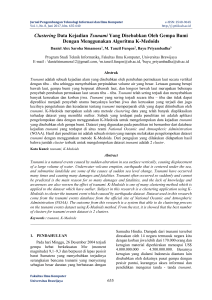 Clustering Data Kejadian Tsunami Yang Disebabkan Oleh - j