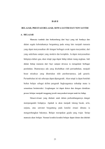 BAB II BELAJAR, PRESTASI BELAJAR, SISWA