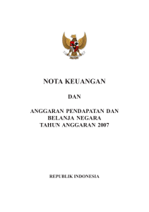 nota keuangan - Direktorat Jenderal Anggaran