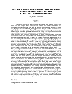 METODE BALANCED SCORECARD PADA