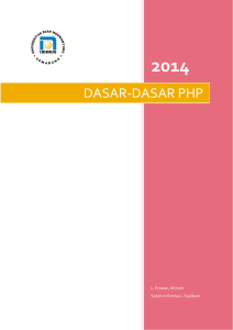 DASAR-DASAR PHP