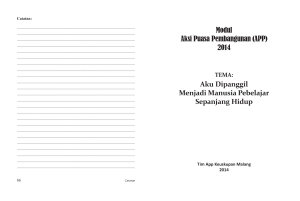 Modul APP 2014 PS - Paroki Maria Ratu Damai Banyuwangi