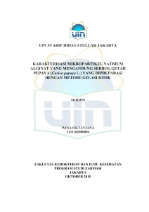 UIN SYARIF HIDAYATULLAH JAKARTA KARAKTERISASI