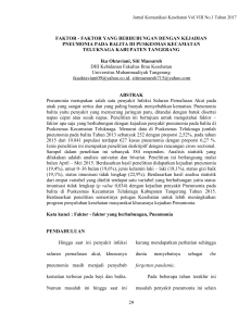 faktor yang berhubungan dengan kejadian pneumonia pada balita