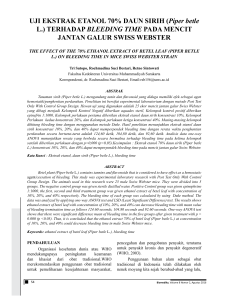 UJI EKSTRAK ETANOL 70% DAUN SIRIH - journal-ums