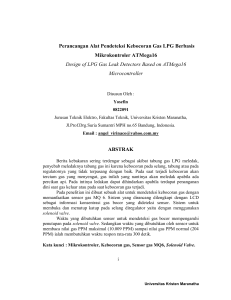 Perancangan Alat Pendeteksi Kebocoran Gas LPG Berbasis