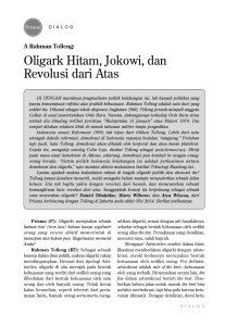 Oligark Hitam, Jokowi, dan Revolusi dari Atas