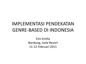 implementasi pendekatan genre-based di indonesia