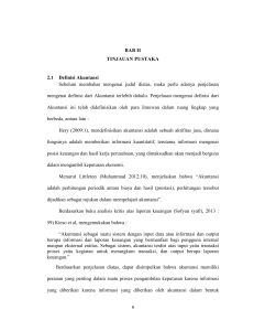 BAB II TINJAUAN PUSTAKA 2.1 Definisi Akuntansi Sebelum