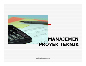 manajemen proyek teknik - LAB SISTEM DAN MANAJEMEN