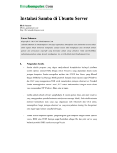 Instalasi Samba di Ubuntu Server